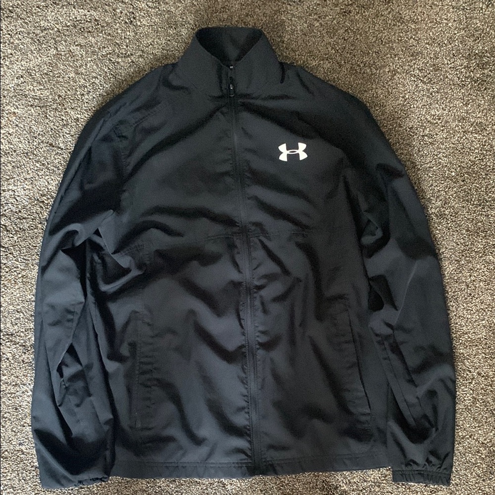Under Armour Black Windbreaker Quarter-Zip Jacket